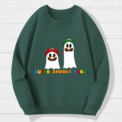 Retro Gamer Brother Ghosts Geek Cotton Sweatshirt
