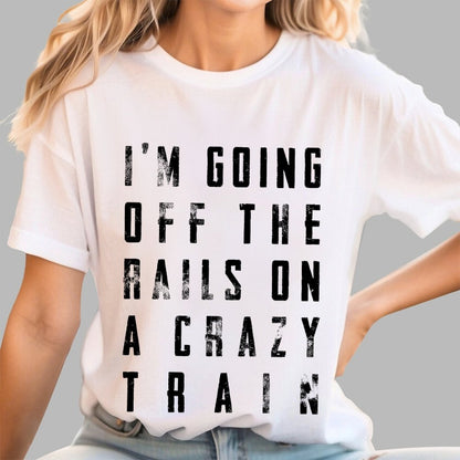 Crazy Train Lyric Quote Unisex Geek T-Shirt