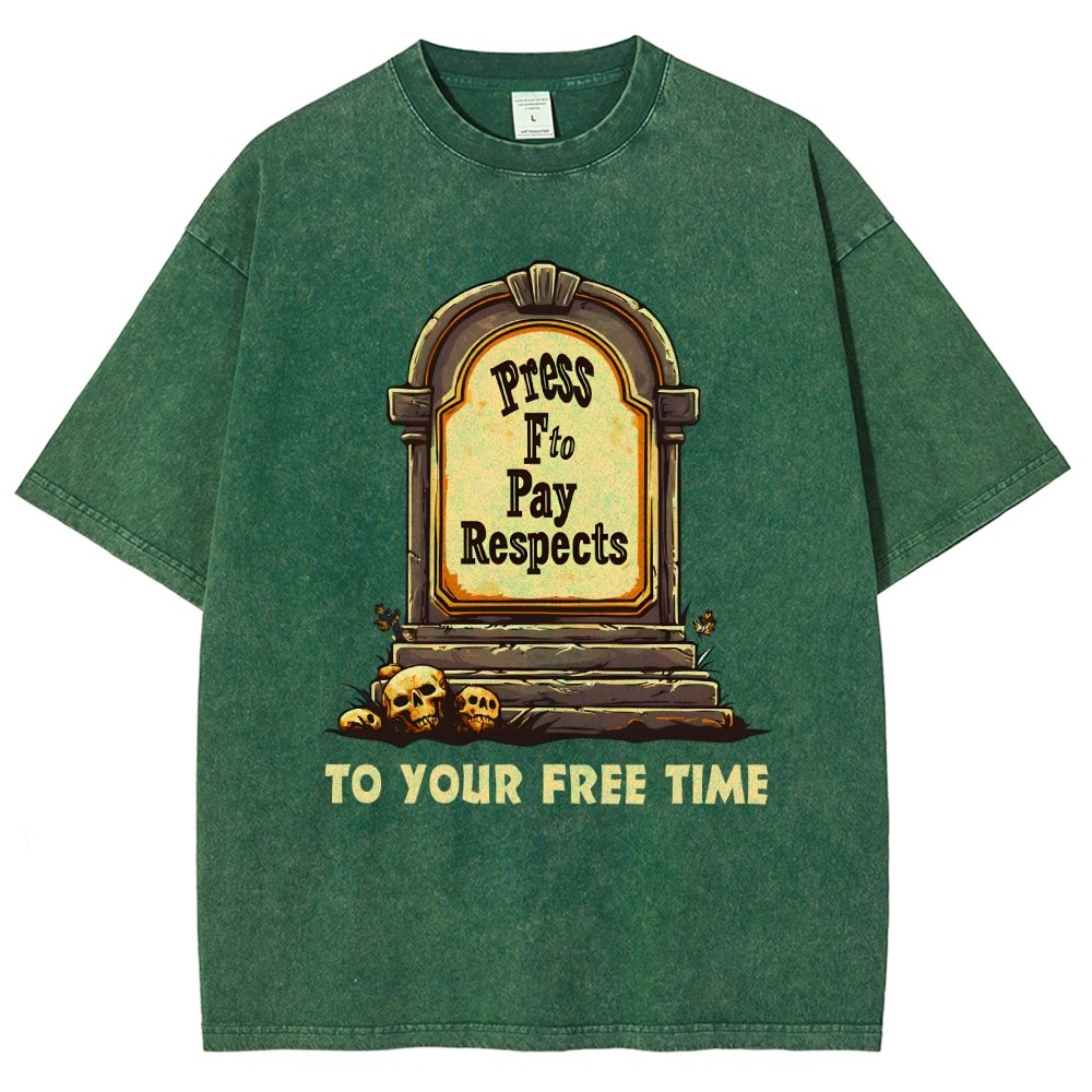 Press F to Pay Respects Vintage Distressed T-shirt