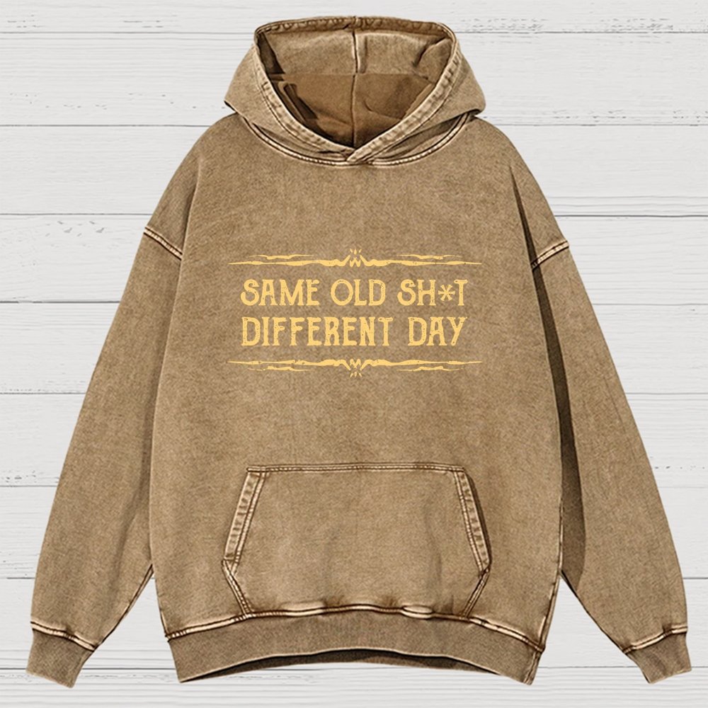 Same Old Stuff Different Day Vintage Distressed Hoodie