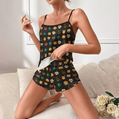 Game Character Women's Geek Suspender Cami Set