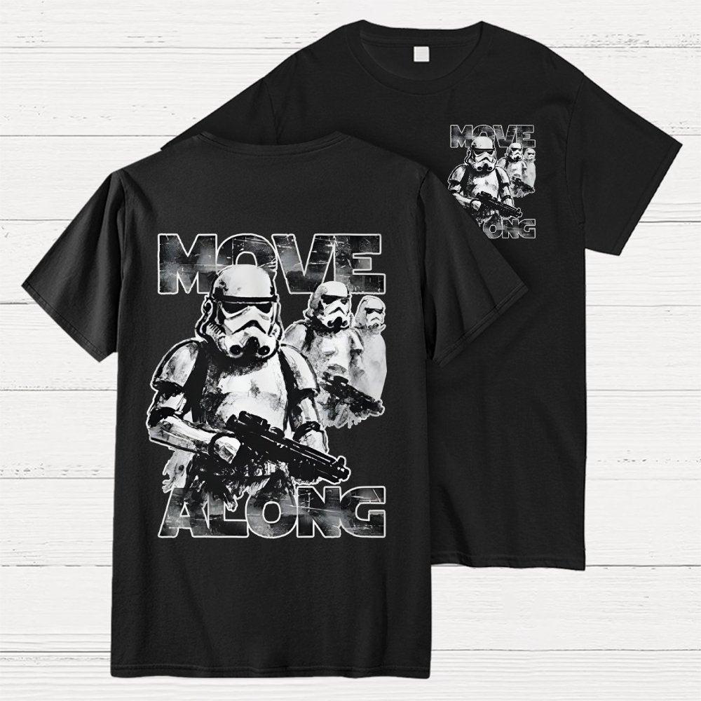 Move Along Front And Back Printing Geek T-Shirt