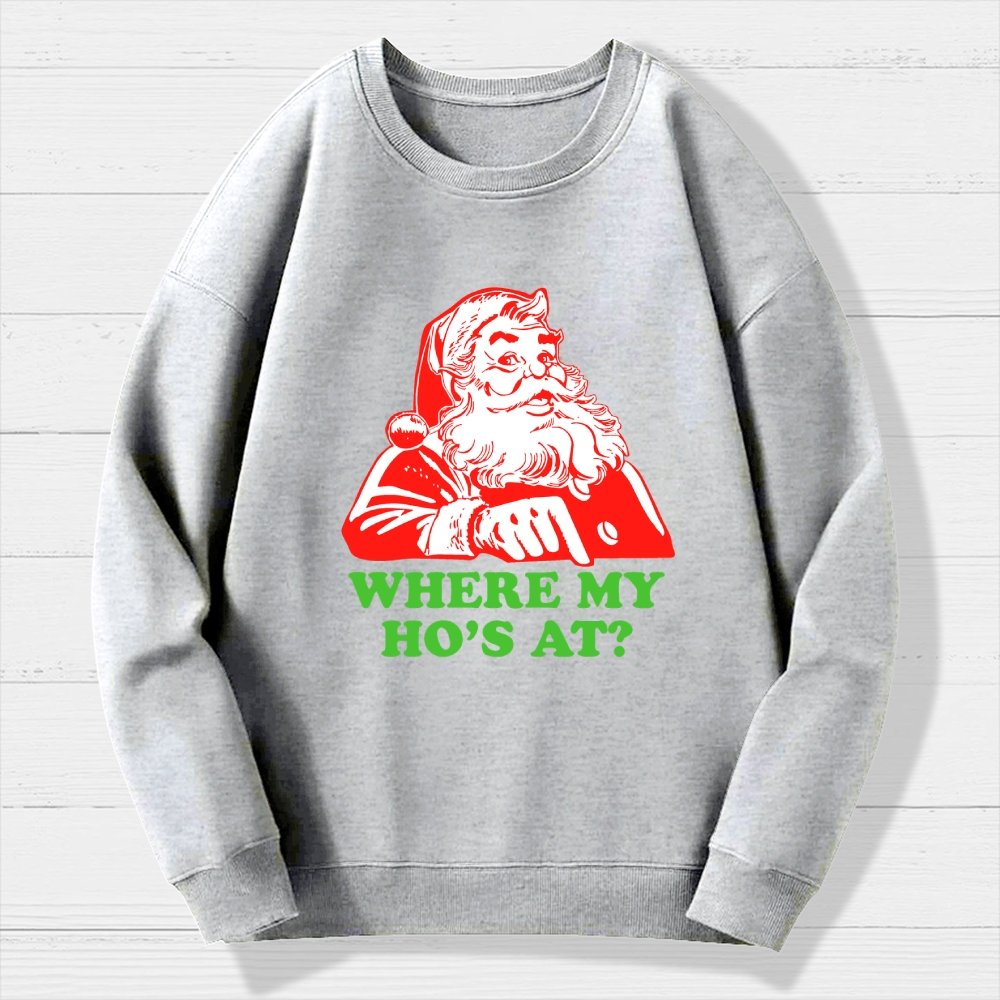 Ho Ho Ho Christmas Geek Cotton Sweatshirt