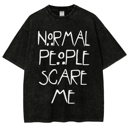 Normal People Scare Me Vintage Distressed T-shirt