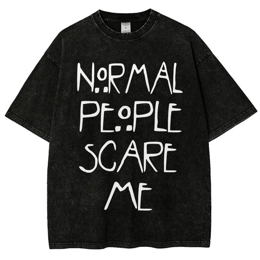 Normal People Scare Me Vintage Distressed T-shirt