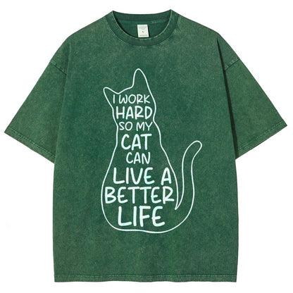 Work hard Vintage Distressed T-shirt