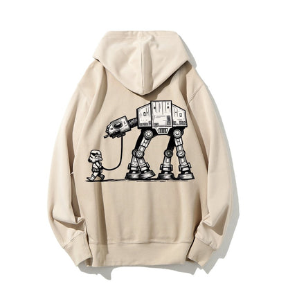Galactic Robot Dog - Planetary Skirmishes Printed Back Unisex Cotton Hoodie