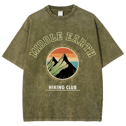 Middle Earth Hiking Club Vintage Distressed T-shirt