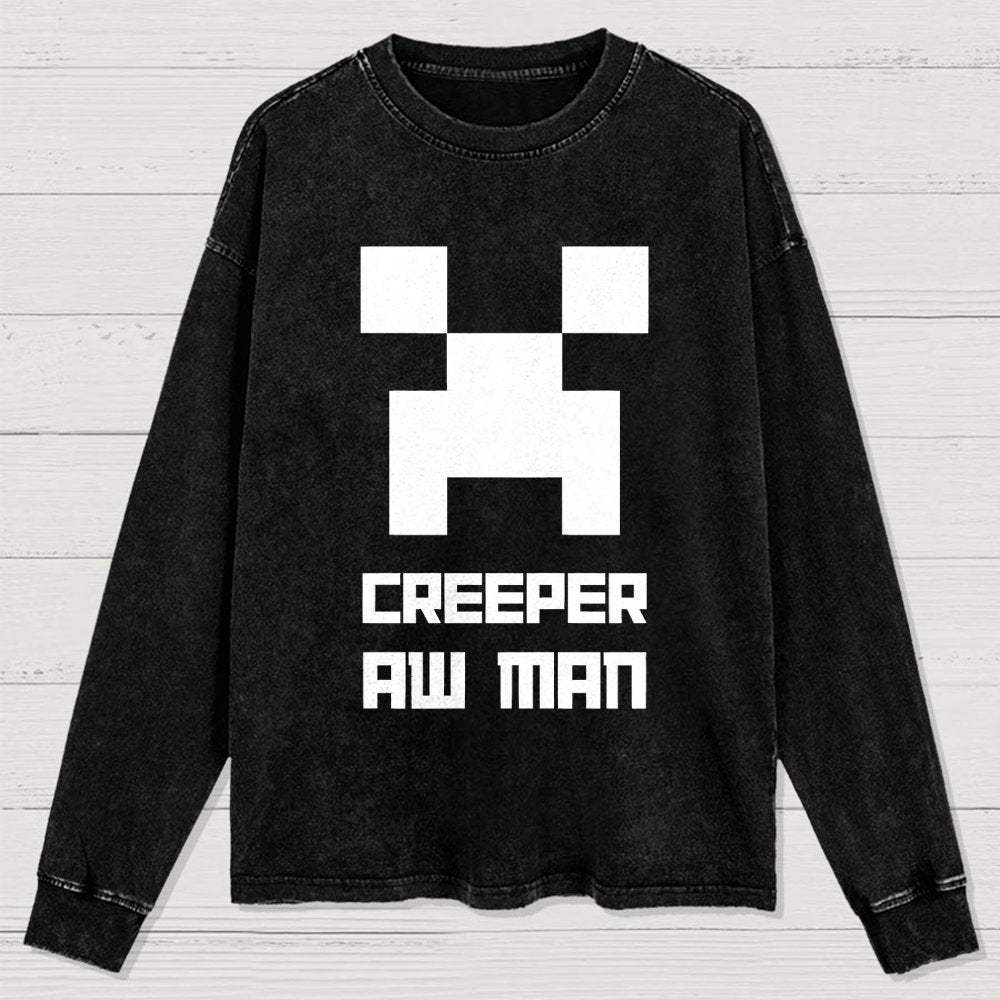 Creeper, Aw Man Washed Long Sleeve Tee