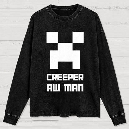 Creeper, Aw Man Washed Long Sleeve Tee