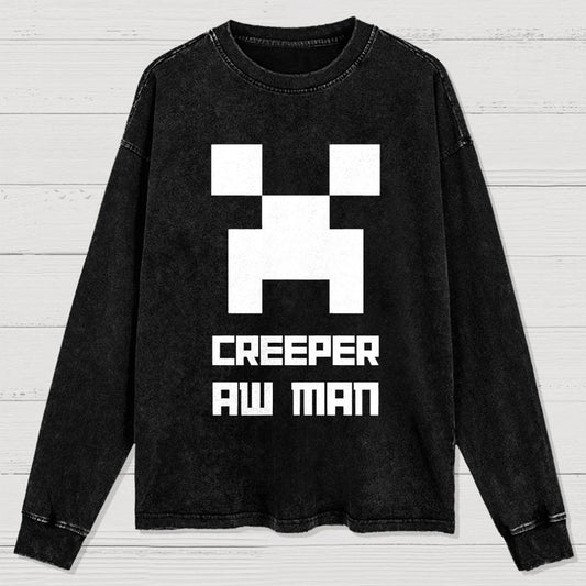Creeper, Aw Man Washed Long Sleeve Tee