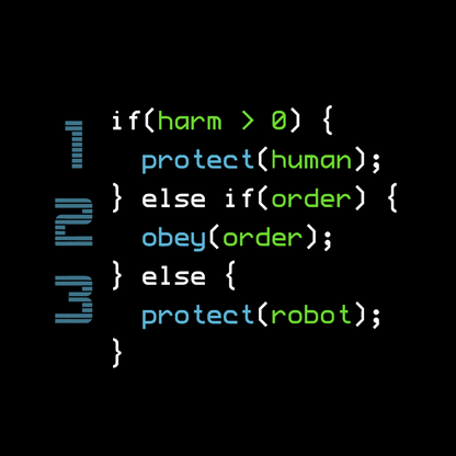3 Laws of Robotics Geeky T-Shirt