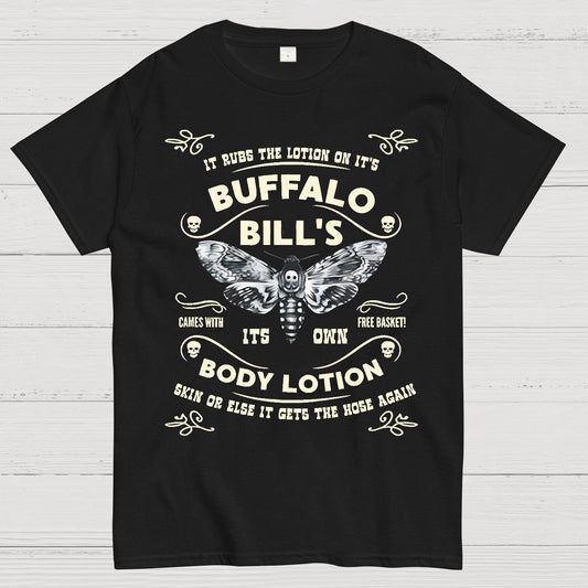 Mysterious Goth Body Lotion Deaths Head Moth Horror Geek T-Shirt