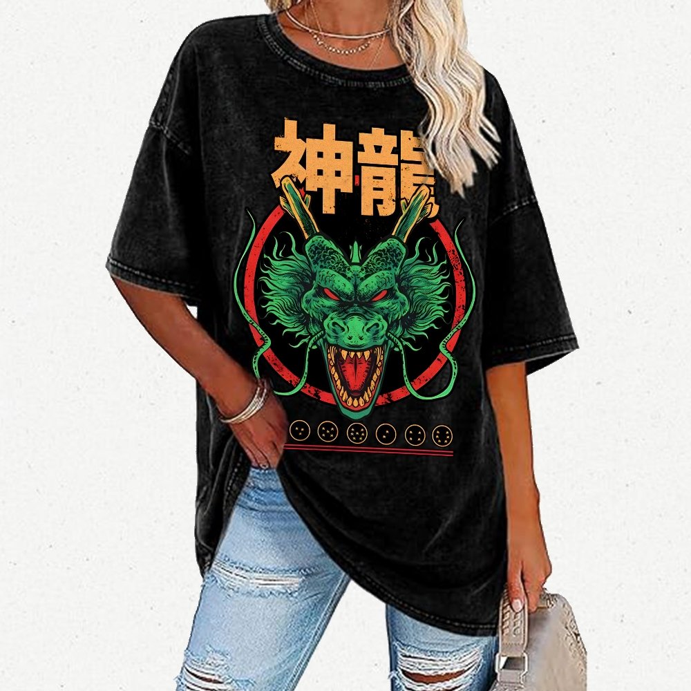 God Dragon Vintage Distressed T-shirt