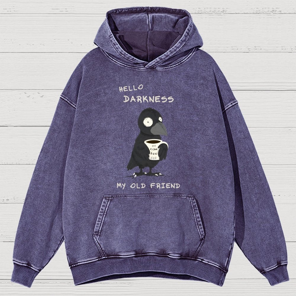 Hello Darkness Vintage Distressed Hoodie