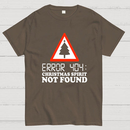 Error 404 Christmas Spirit Not Found Geeky T-Shirt