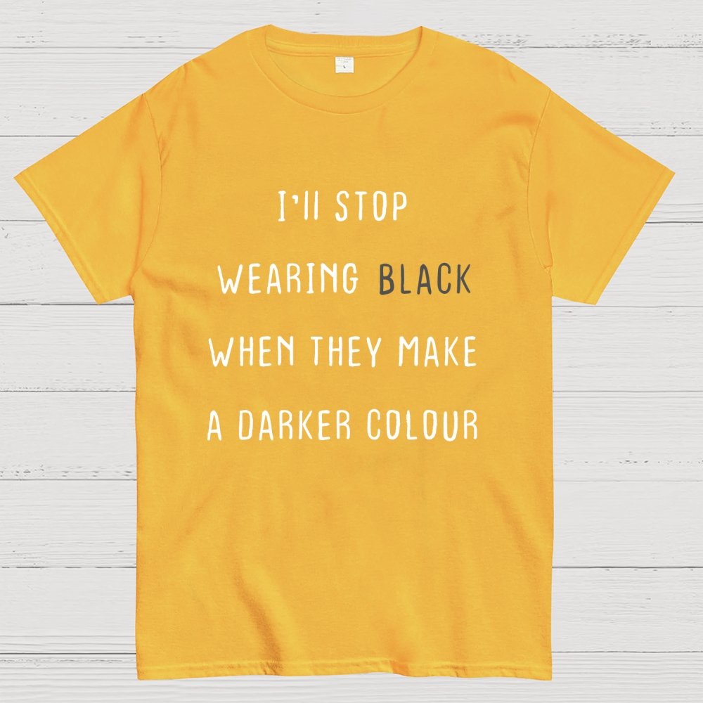 Wearing Black Geek T-Shirt