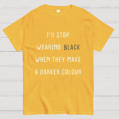 Wearing Black Geek T-Shirt