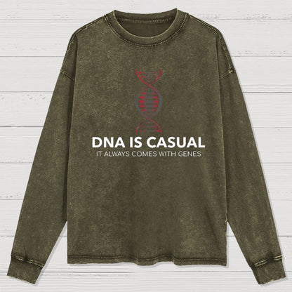 DNA Is Casual Geeky Washed Long Sleeve Tee