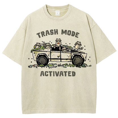 Trash Mode Activated Vintage Distressed T-shirt