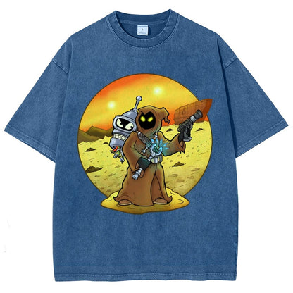 Robot Hunter Vintage Distressed T-shirt