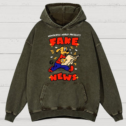 Fake News!Sarcasm Vintage Distressed Hoodie