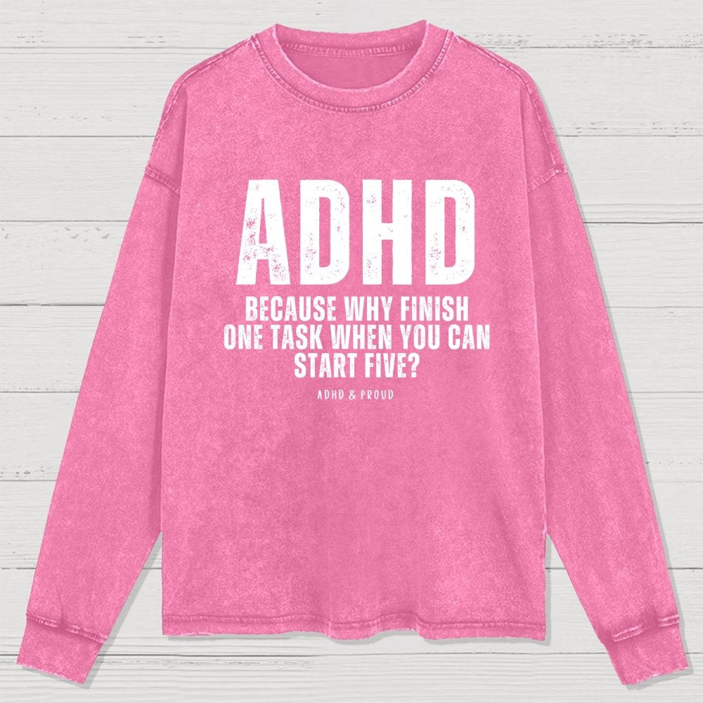 ADHD Washed Long Sleeve Tee