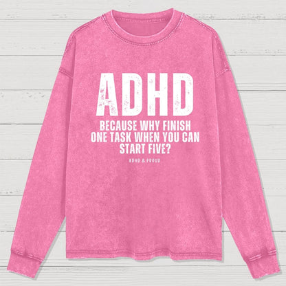 ADHD Washed Long Sleeve Tee
