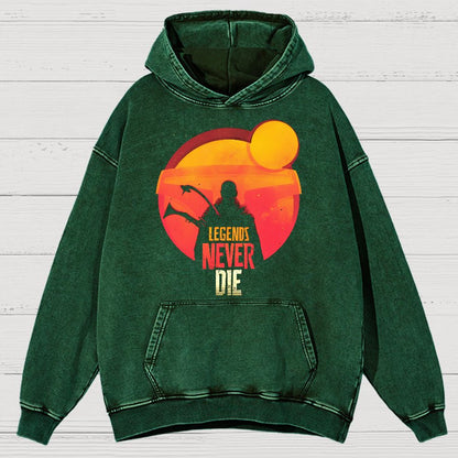 Legends Never Die Vintage Distressed Hoodie