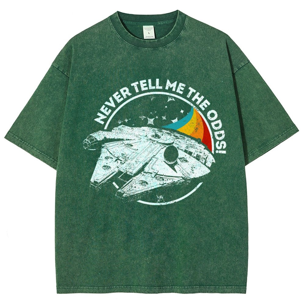 Never Tell Me the Retro Odds Vintage Distressed T-shirt