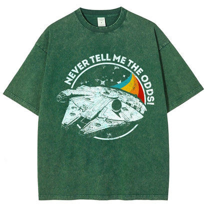 Never Tell Me the Retro Odds Vintage Distressed T-shirt