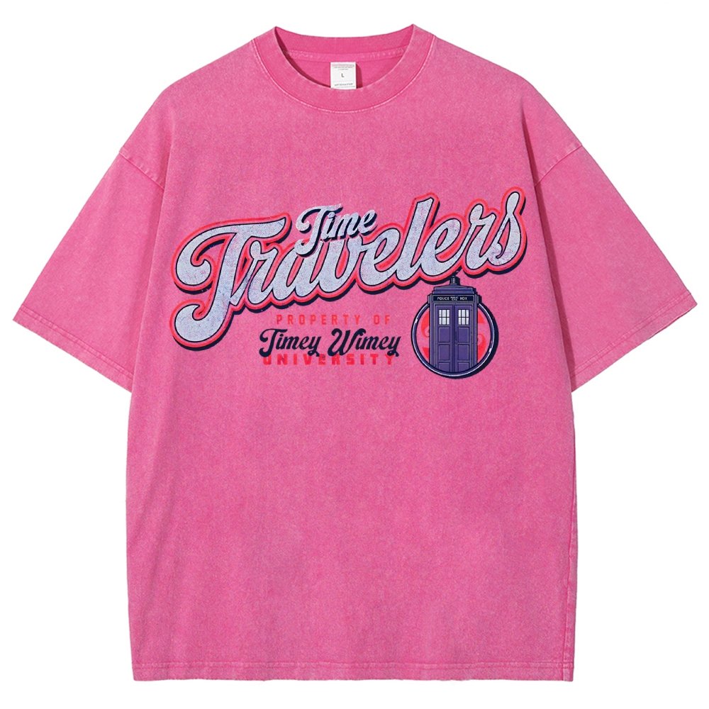 Timey Wimey University Vintage Distressed T-shirt