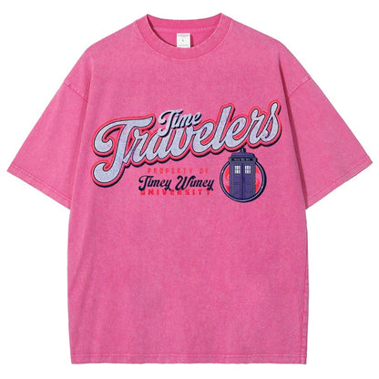 Timey Wimey University Vintage Distressed T-shirt
