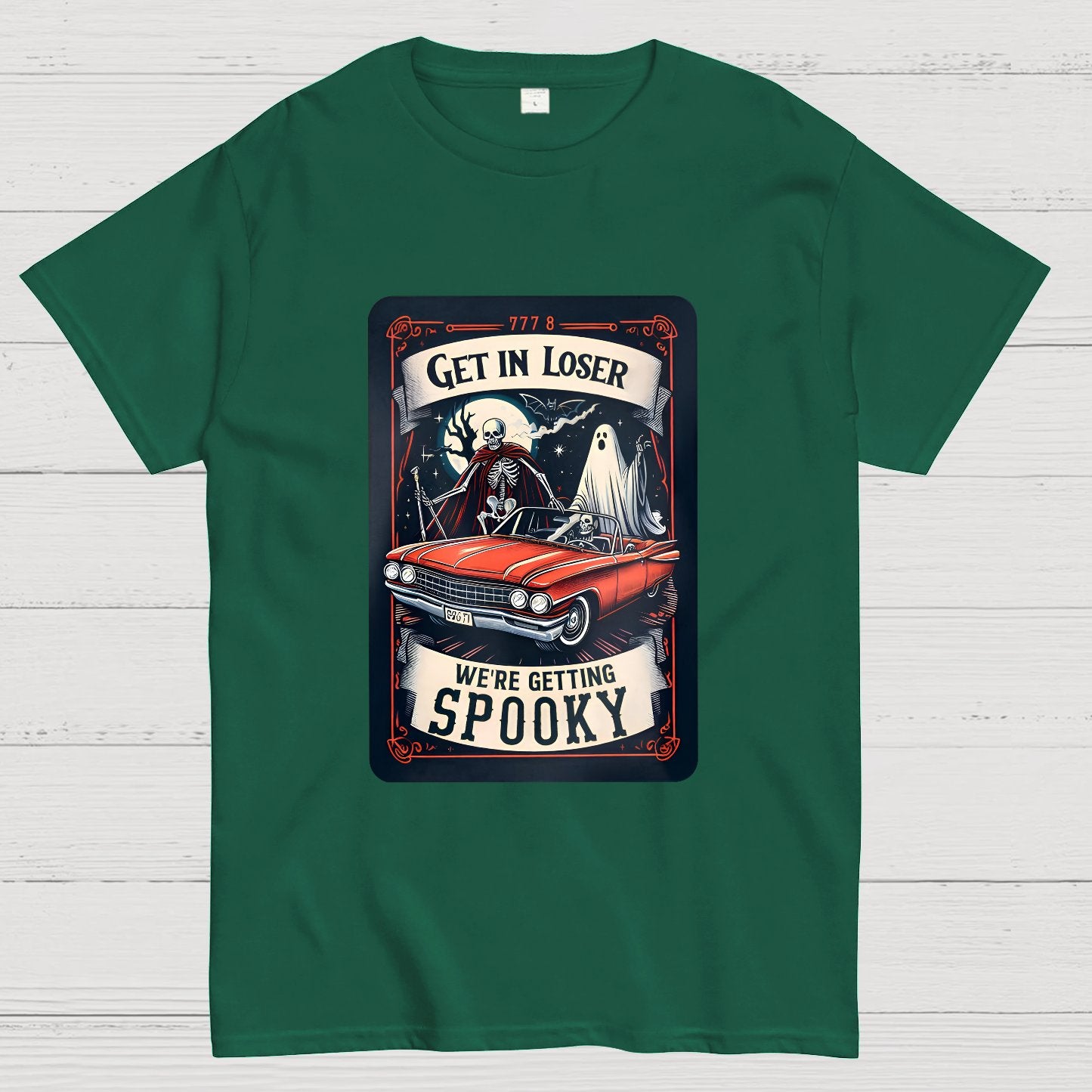 Get In Loser We're Getting Spooky Tarot Card Halloween T-Shirt