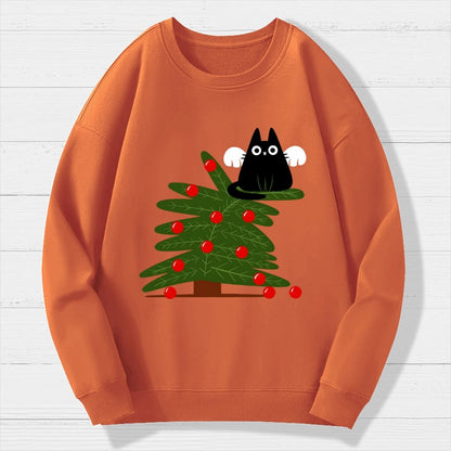 Angel Kitty Geek Cotton Sweatshirt