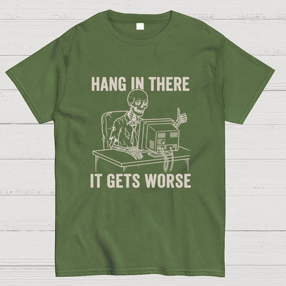 Hang In There, Skeleton Geek T-Shirt