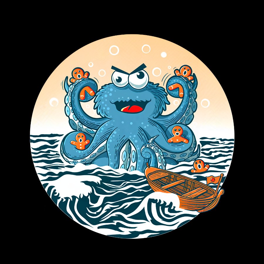 Cookie Kraken Attack Geek T-Shirt