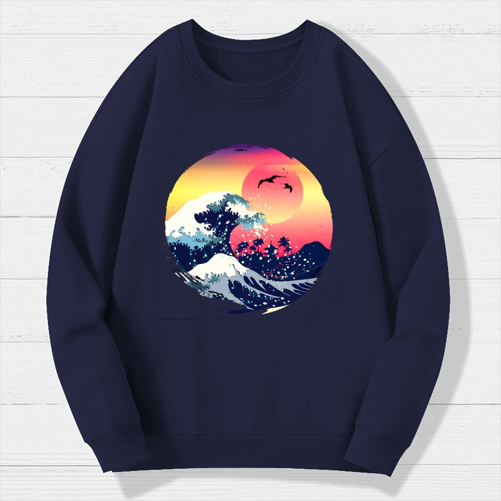 The Great Waves Geek Cotton Sweatshirt