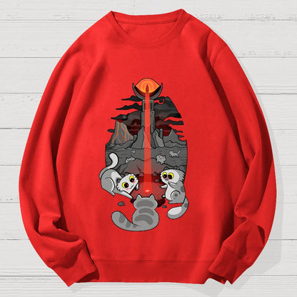 The Eye Of Meowdor Geek Cotton Sweatshirt