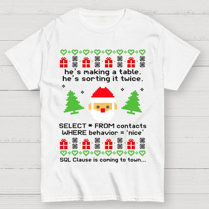 he's making a table Christmas Geek T-Shirt
