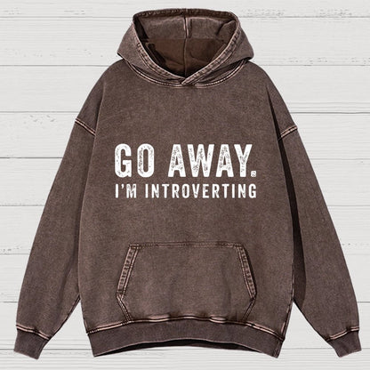 Go Away. I'm Introverting Vintage Distressed Hoodie