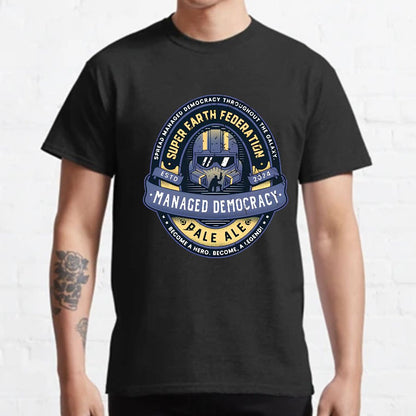 Democracy Exo Patriot Mech Geeky T-Shirt