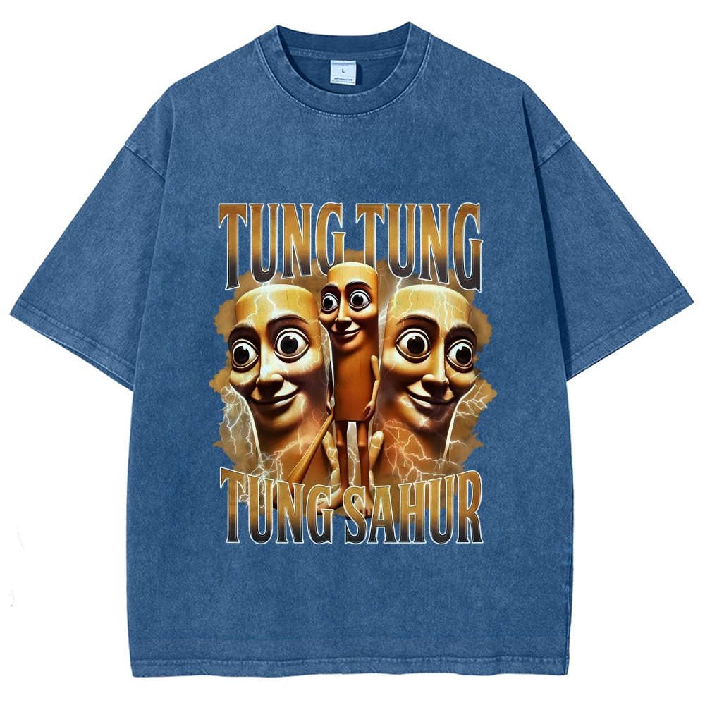 Tung Tung Tung Sahur Funny Vintage Distressed T-shirt
