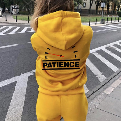 funny patience Printed Back Unisex Cotton Hoodie