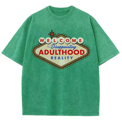 Welcome To Adulthood Vintage Distressed T-shirt