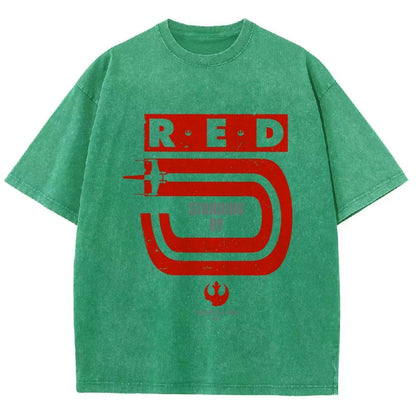 Red Star Standing By Vintage Distressed T-shirt