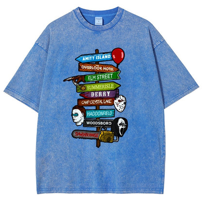 Horrible Road Signs Vintage Distressed T-shirt