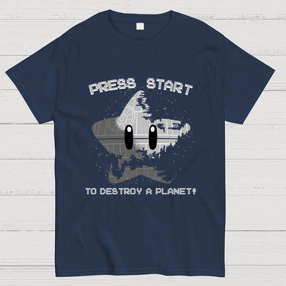 Press Start To Destroy Geek T-Shirt