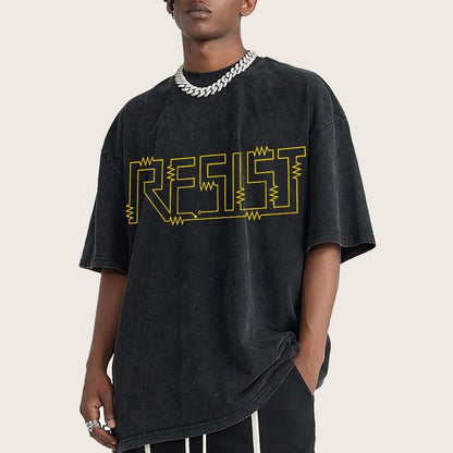 Resist Vintage Distressed T-shirt