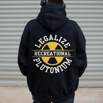 Legalize plutonium recreational Printed Back Unisex Cotton Hoodie